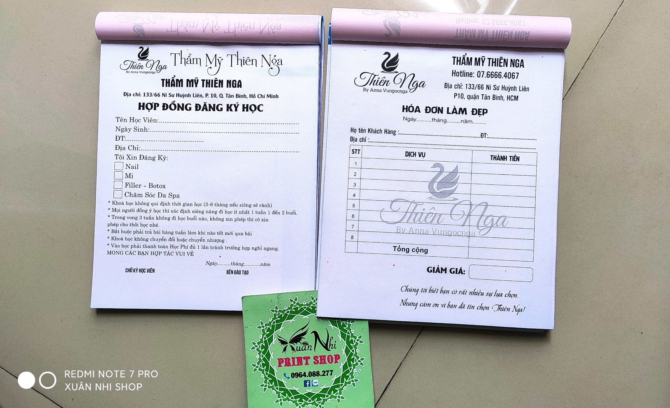 Combo 2 quyển hóa đơn bán lẻ loại 2 liên, in theo yêu cầu, khổ A5, lẻ 1 cuốn khổ A4