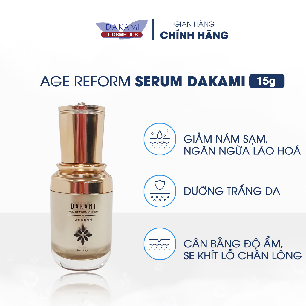Tinh chất dakami age reform serum chống lão hoá cao cấp 15g dakami cosmetic