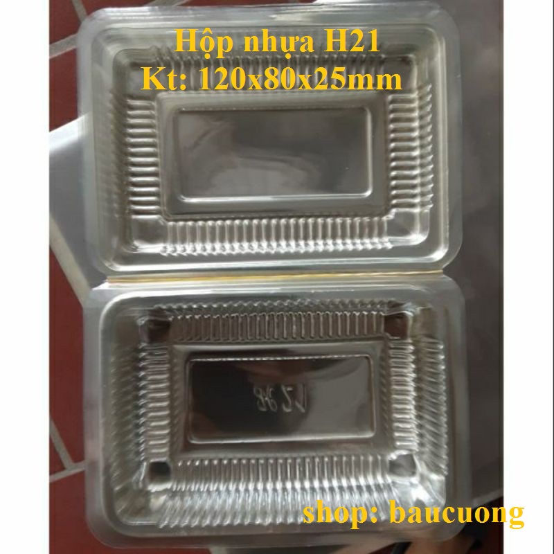 100 hộp nhựa PET trong H21 đựng bánh trôi, bánh chay