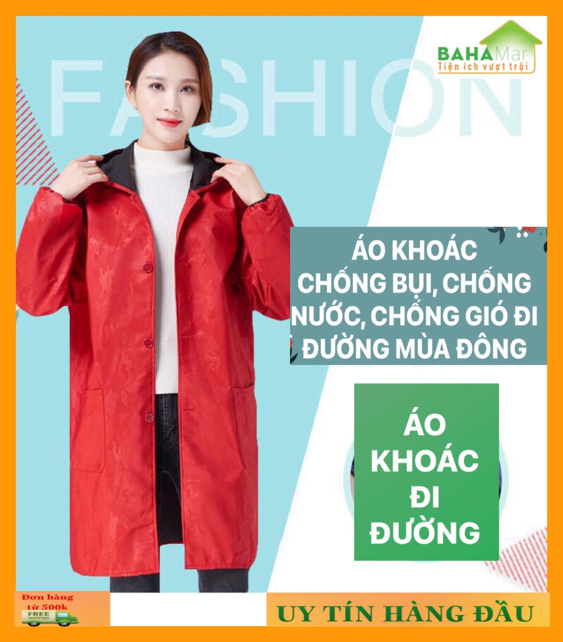 ÁO KHOÁC CHỐNG GIÓ, CHỐNG NƯỚC VÀ GIỮ ẤM ĐI ĐƯỜNG MÙA ĐÔNG "BAHAMAR"