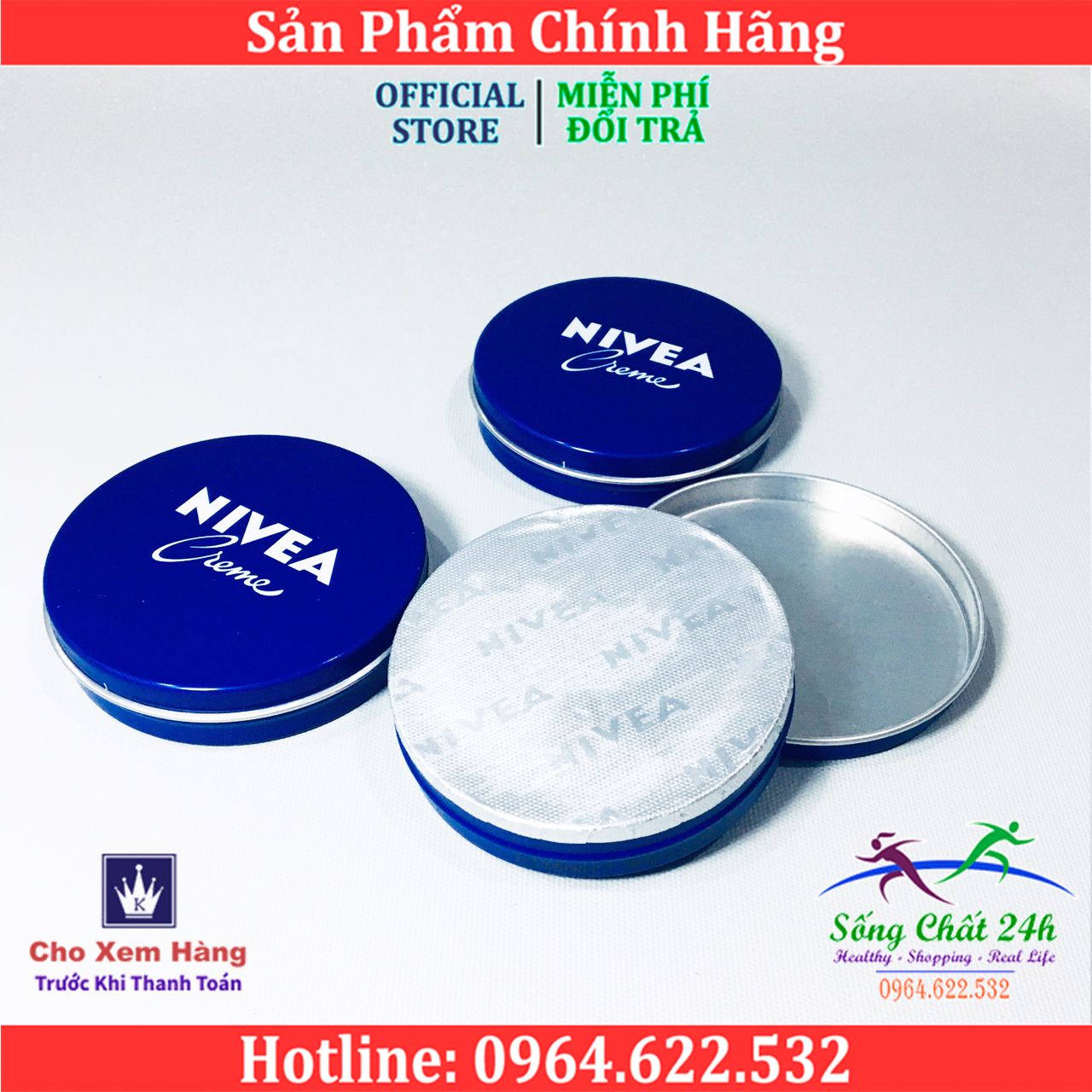 Kem dưỡng ẩm nivea creme 30-60ml sống chất 24h