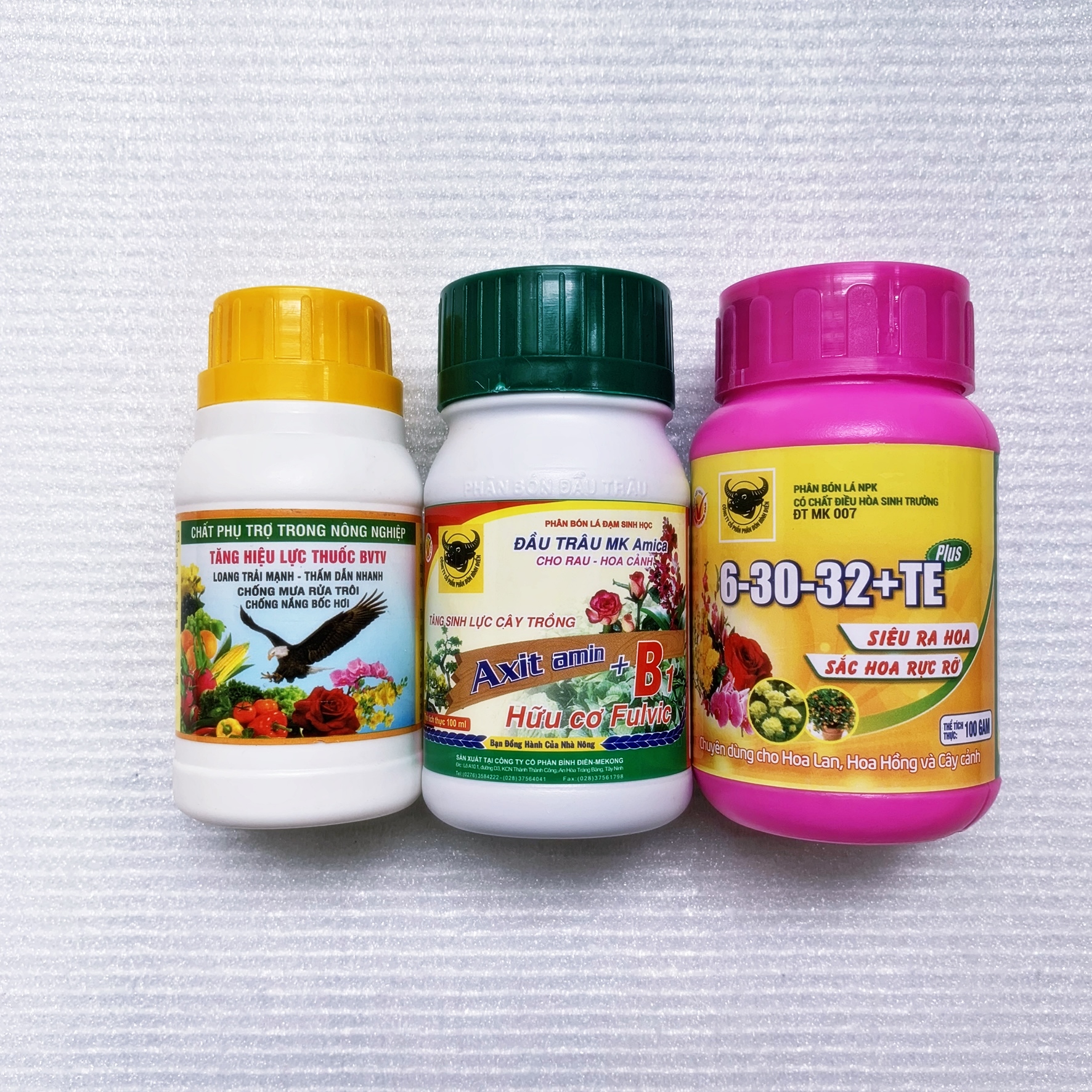 Bộ 3 Lọ Phân Bón Chất Bám Dính Giúp Tăng Đề Kháng Bổ Sung Dưỡng Chất Cho Hoa Lan Hoa Kiểng Rau Sạch