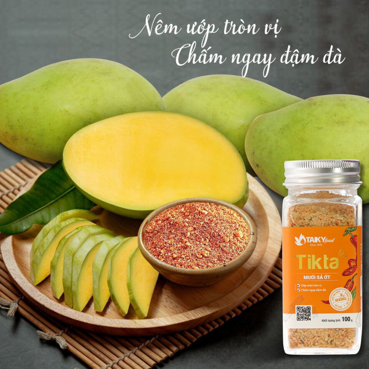 Hủ 120g tikta muối chấm thượng hạng sả ớt