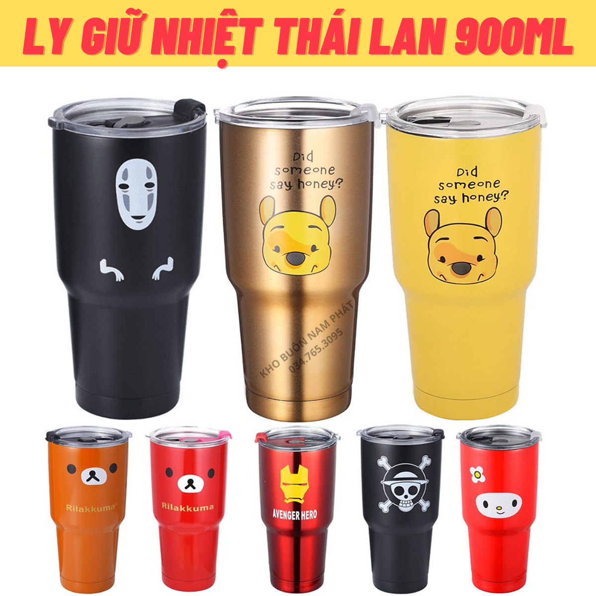 Ly giữ nhiệt, bình giữ nhiệt, ly thái lan 900ml 24 + túi giữ nhiệt chống sốc + bộ ống hút inox + cọ rửa ổng hút- cốc giữ nhiệt thái lan hàng xịn