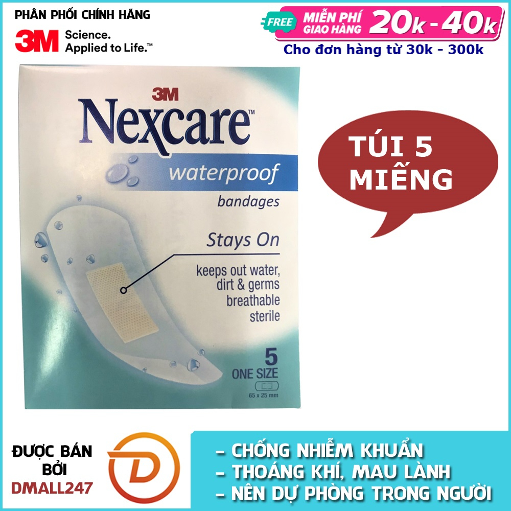 Băng keo cá nhân chống thấm nước Nexcare 3M BKCN-CTN - Dmall247, Bán chạy, chính hãng, sale làm đẹp