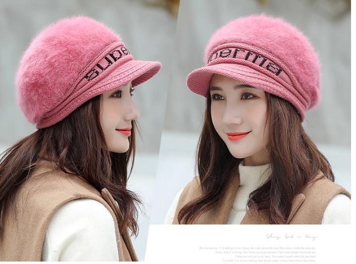 Mũ len lưỡi trai phong cách Hàn, mũ len lông thỏ, mũ len mùa đông, mũ bê rê len, nón nồi len, nón len nữ đẹp, mũ len nữ cao cấp