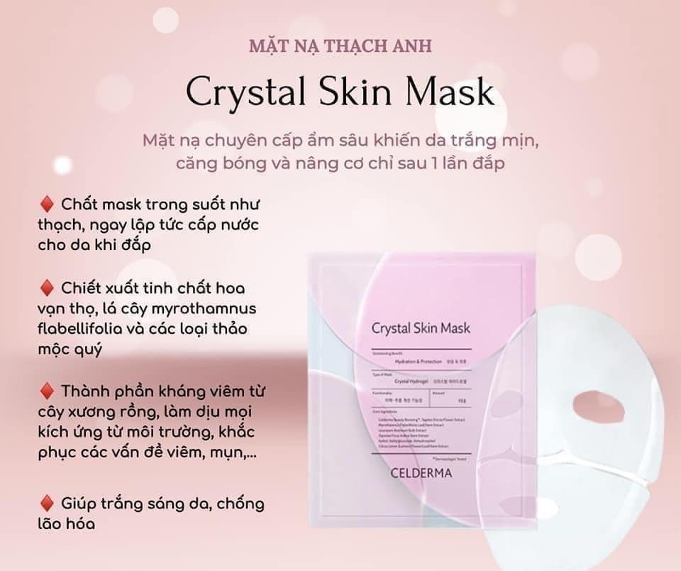Mặt Nạ Thạch Anh Hàn Quốc ( Celderma Crystal Skin Mask ) Full hộp 10 miếng - Mặt nạ đắp | innisfreez.com