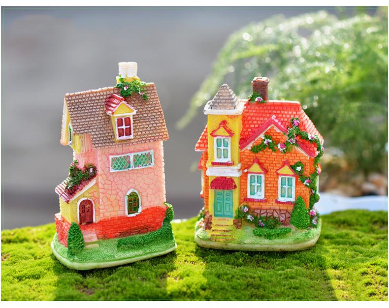 Mô hình nhà biệt  thự 2 tầng phong cách châu âu trang trí tiểu cảnh sân vườn hồ cá