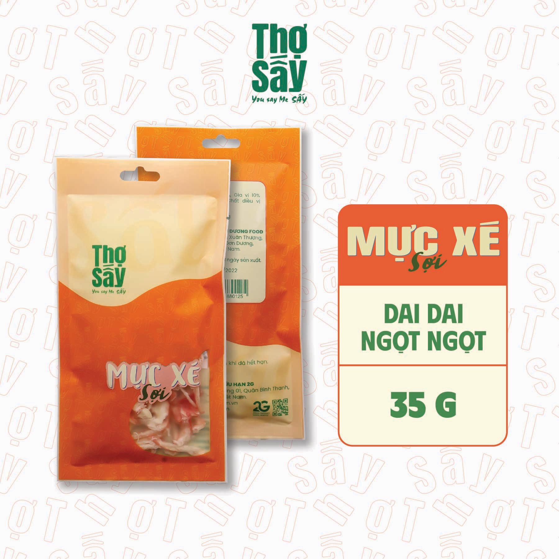 Mực xé sợi thợ sấy