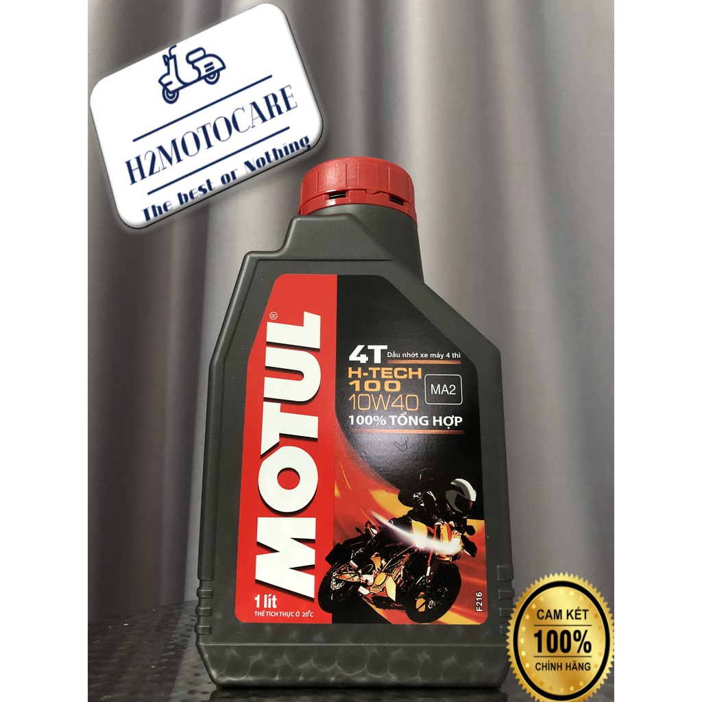Nhớt motul h-tech 100 10w40 100% tổng hợp 1 lít