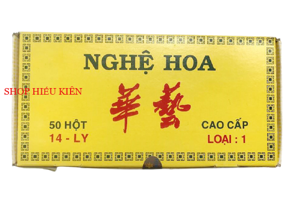 Xí Ngầu Nghệ Hoa Cao Cấp  -  14 ly - 1 hộp 50 viên