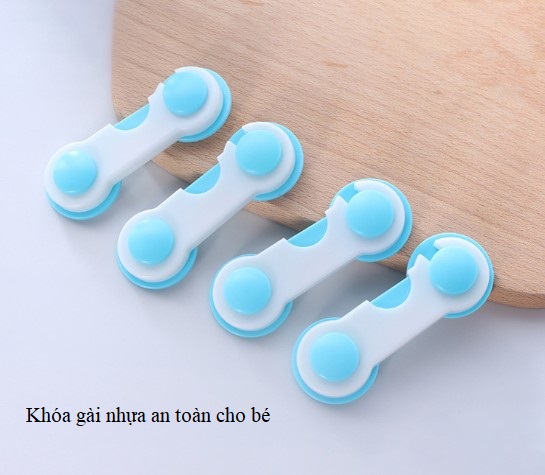 COMBO 3 khóa gài cửa, tủ, tủ lạnh an toàn cho bé - Chất liệu nhựa an toàn