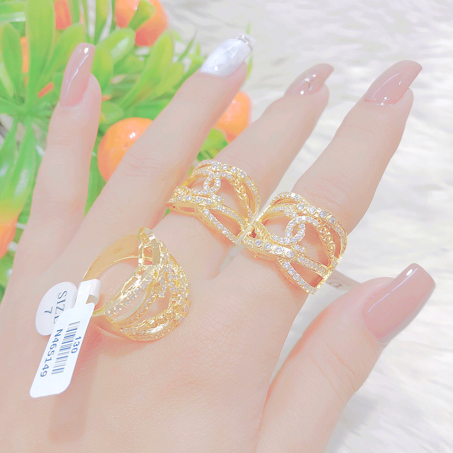 Nhẫn nữ mạ vàng 18K FREE & EASY - cho độ sáng lấp lánh cao cam kết không đen không bay màu không gây dị ứng thích hợp đi tiệc làm quà tặng dây chuyền nữ bông tai nữnhẫn nữ vong tayU.nhan198