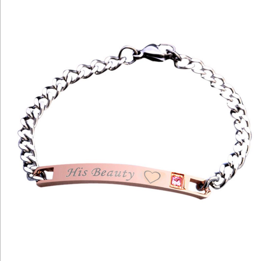 Cặp đôi vòng tay tình yêu nam nữ hoàng gia phiên bản Hàn Quốc