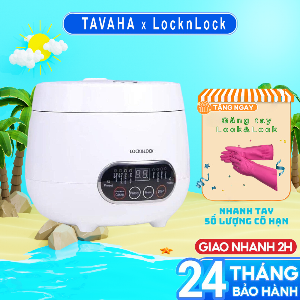 Nồi Cơm Điện Mini siêu tiện lợi 0.8 lít Lock&Lock - EJR326