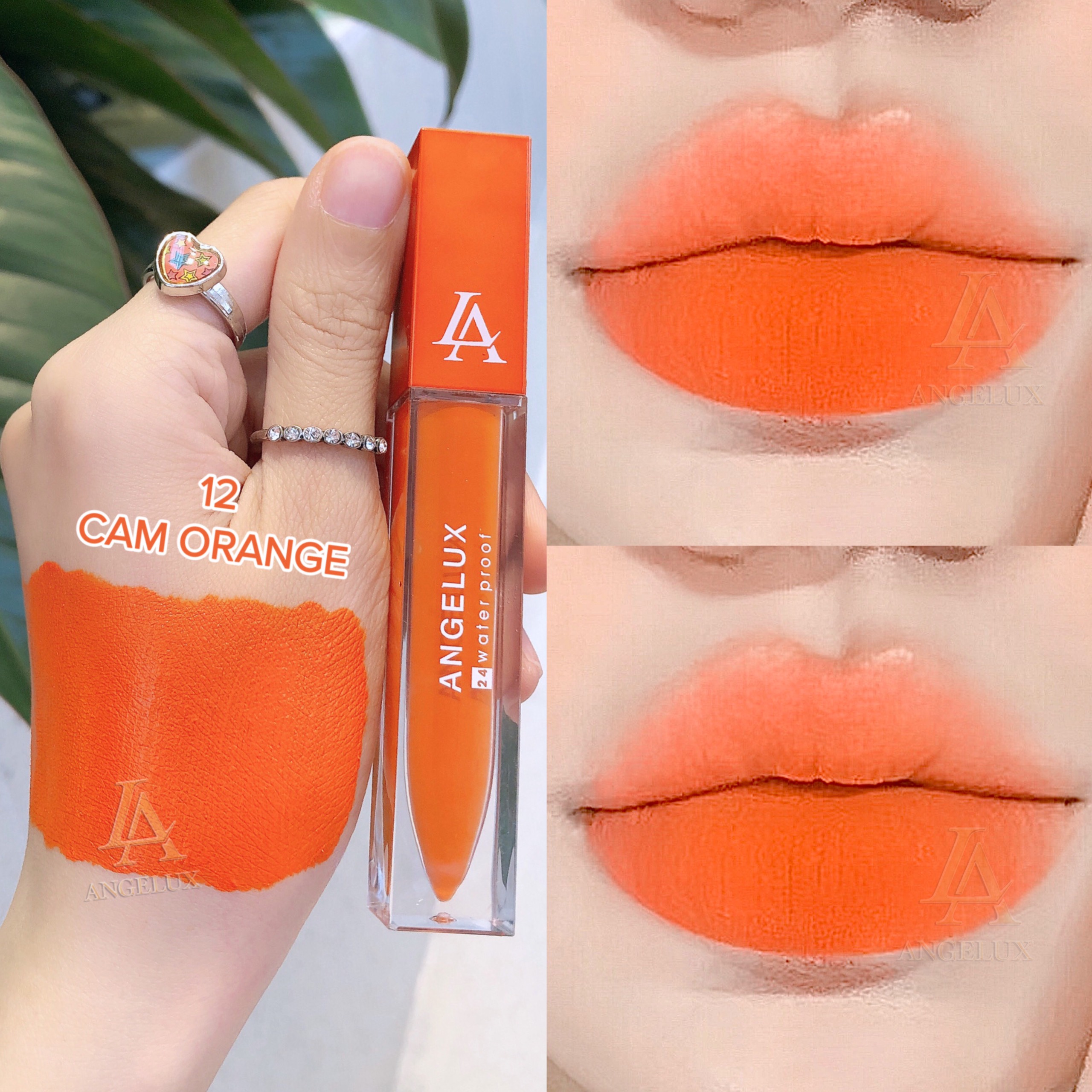 Son kem lì dolly super matte không chì màu cam sáng tách sét
