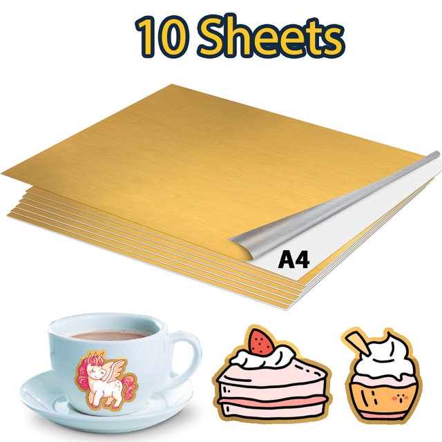 10 Sheets Self-adheisve Printable Vinyl Sticker Paper A4