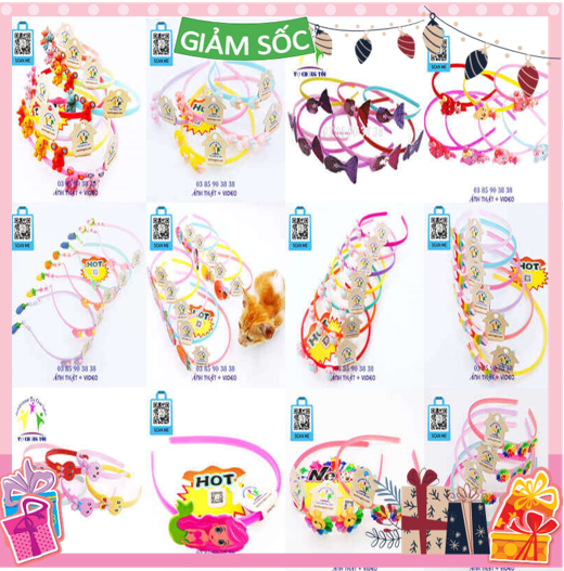 Cài tóc cho bé gái nhựa dẻo trong, bờm tóc trẻ em cao cấp xinh xắn nhiều mẫu - thương hiệu Vợ Chồng Tôi