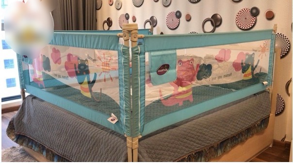 [giảm giá] Thanh chắn giường Mastela 1m8, hoạ tiết khủng long, 1 cánh