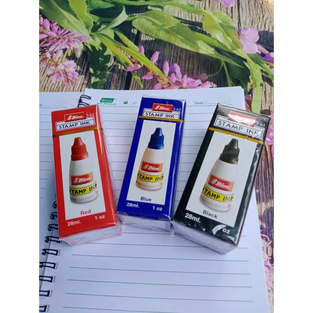 Mực Dấu Shiny 28ml - Hộp mực con dấu chính hãng