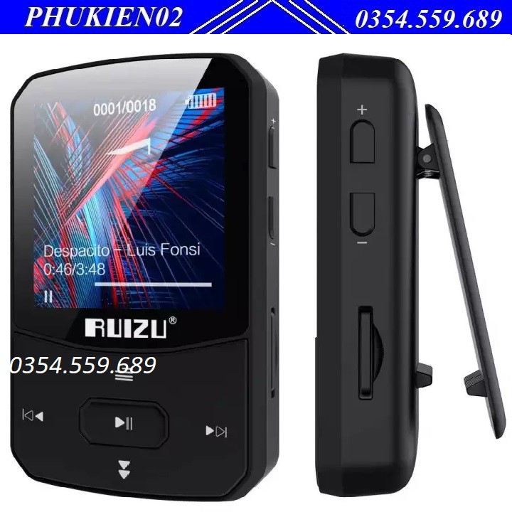Máy nghe nhạc mp3 bluetooth ruizu x52 bộ nhớ trong 8gb cao cấp - máy nghe nhạc lossless bluetooth ruizu x52