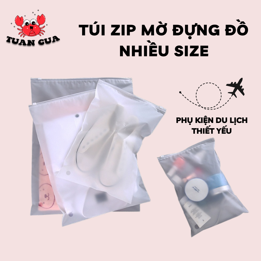 Túi Zip Lụa Mờ , Túi zip Để Đồ Du Lịch Chống Bụi, Ẩm Mốc Có Khóa Kéo Đa Năng, Túi Đựng Giày Dép, Quần Áo, Mỹ Phẩm, Tuancua