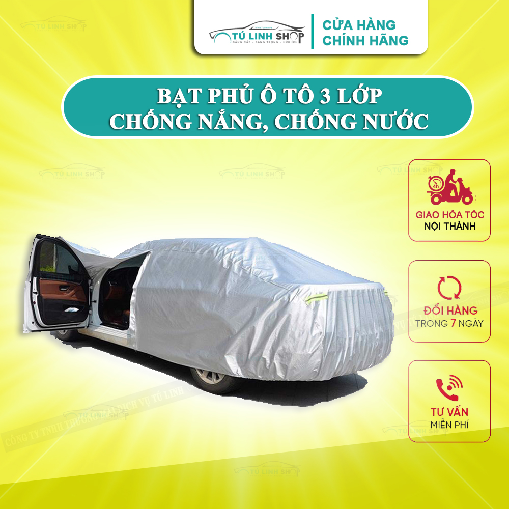 Bạt phủ toàn xe 3 LỚP chỗng xước chống nắng chống cháy cho ô tô CarSun Store