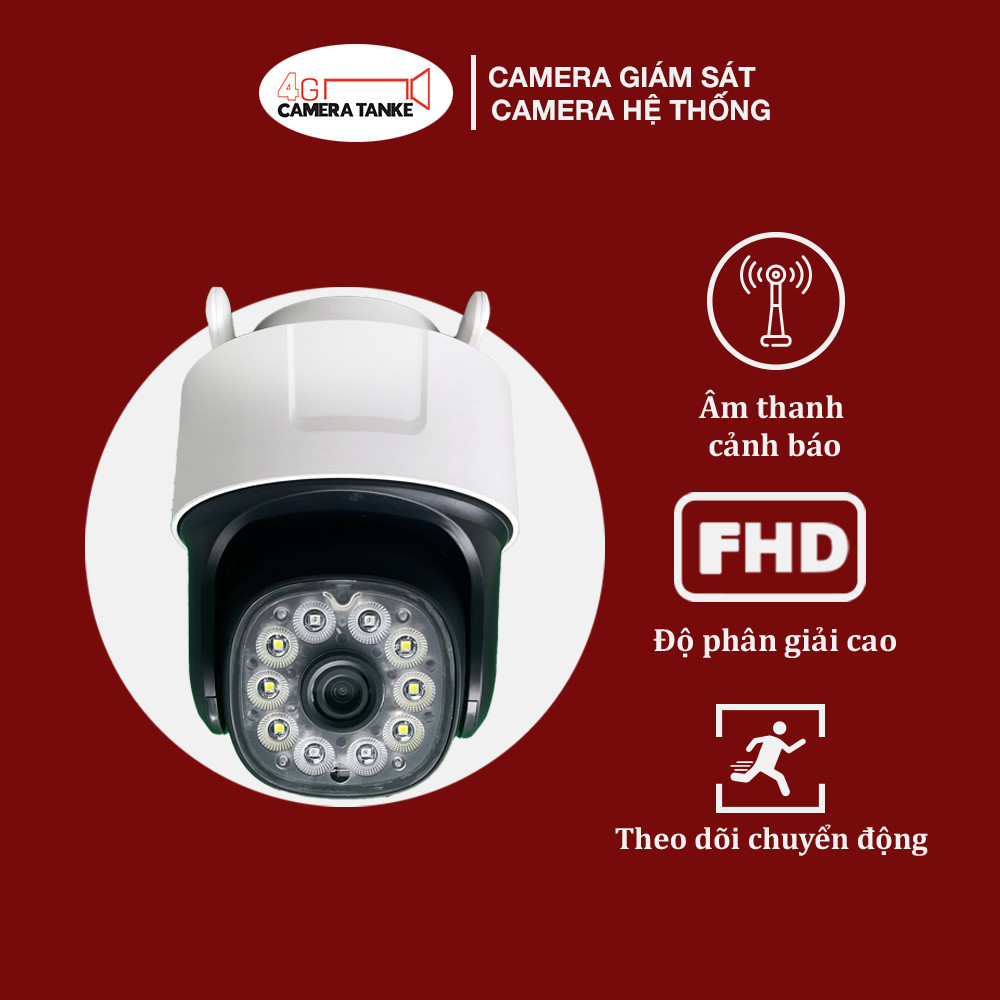 Camera quan sát góc rộng, theo dõi chuyển động, đàm thoại 2 chiều có kết nối wifi hoặc 4g-bảo hành 12 tháng