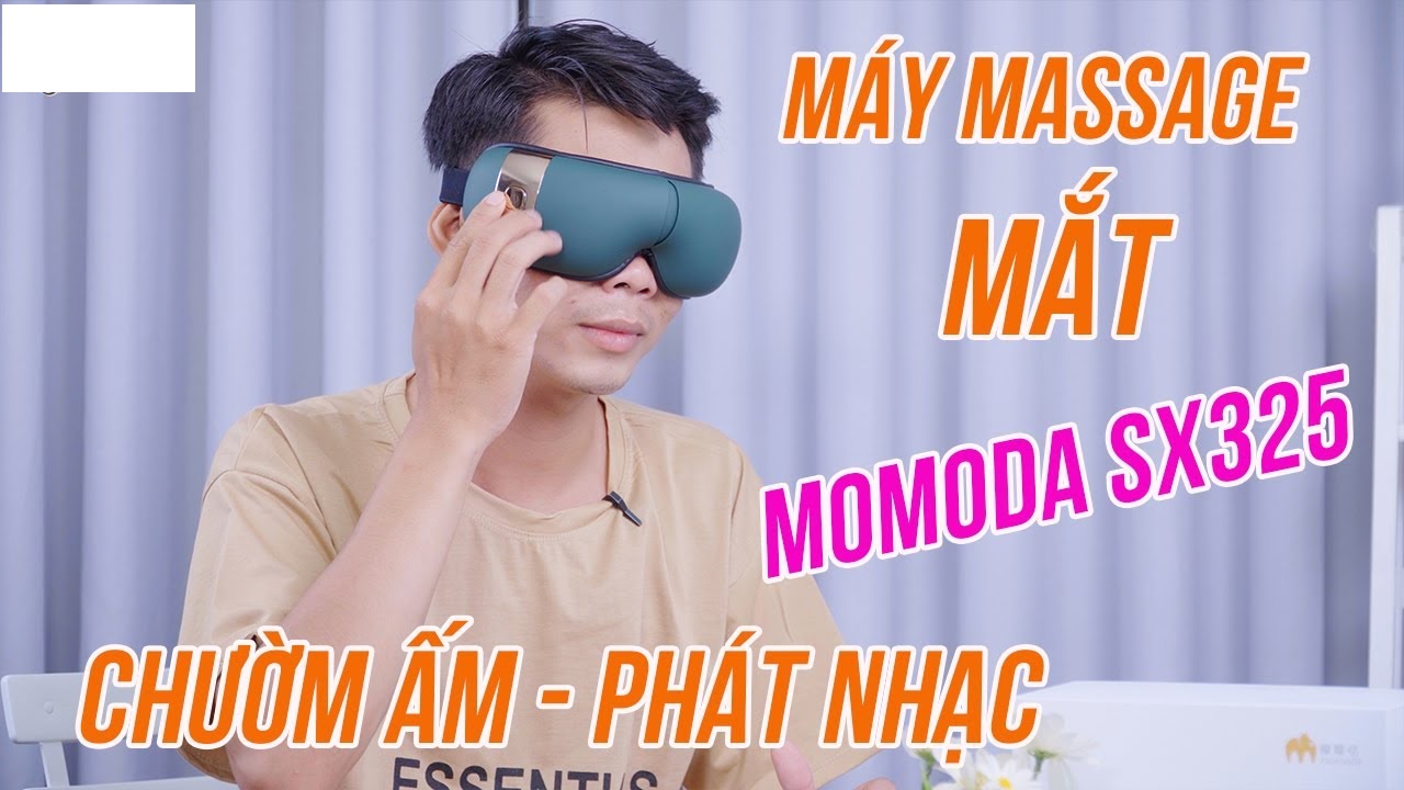 Máy massage mắt momoda sx322/momoda sx325 5 chế độ rung thiết kế túi khí 3d 2 lớp