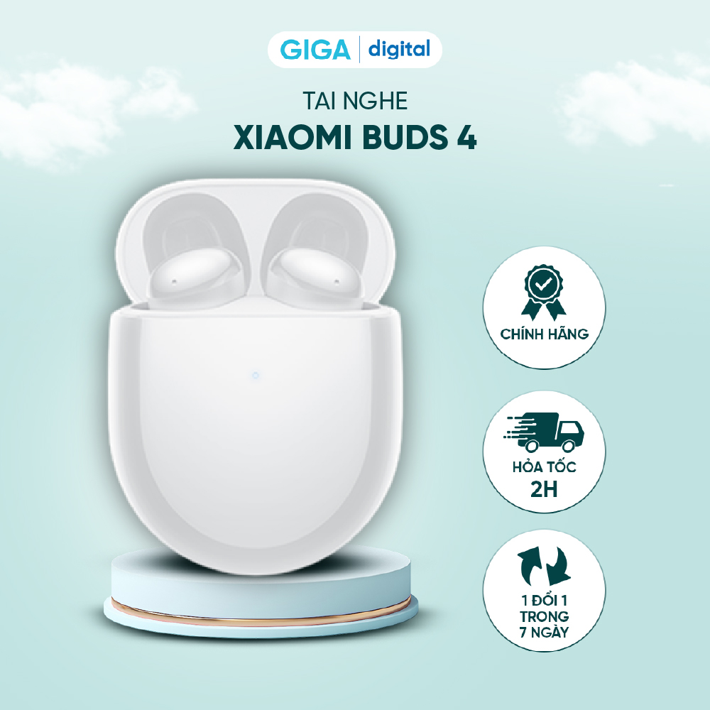 Tai nghe Bluetooth không dây Xiaomi Buds 4 - Tai nghe chống ồn cao cấp - Chính Hãng
