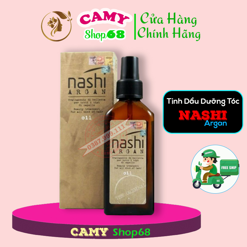 Tinh dầu dưỡng tóc nashi argan 100ml , phục hồi tóc hư tổn giúp tóc bóng mượt chính hãng _ camy shop68
