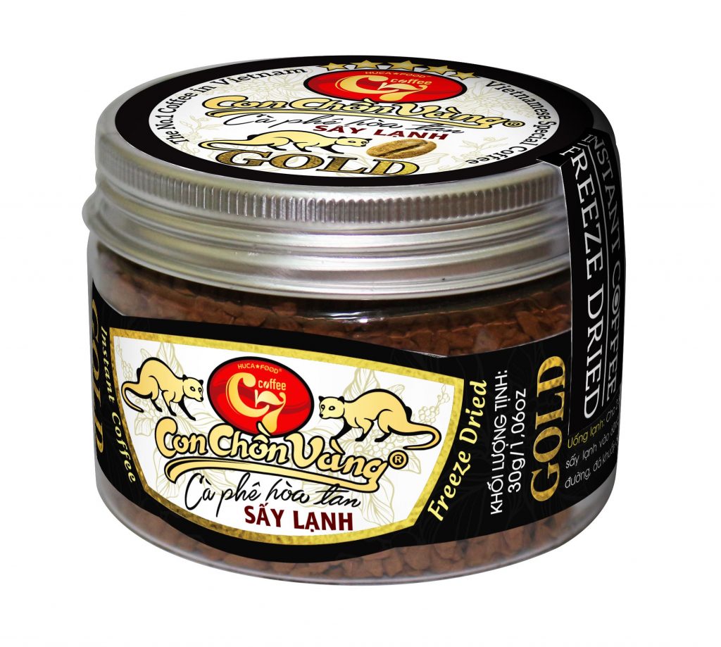 Cà phê hòa tan sấy lạnh con chồn vàng c7 hộp 30gr - huca food