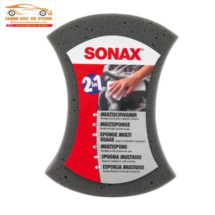 Bọt biển rửa xe mềm giữ tạo bọt được lâu Sonax Multi Sponge