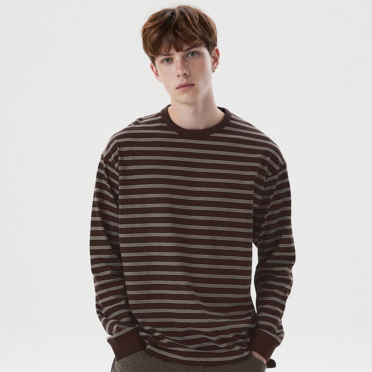 Whoau Multi-Stripe Long Sleeve T-Shirt_Whlsgb833U