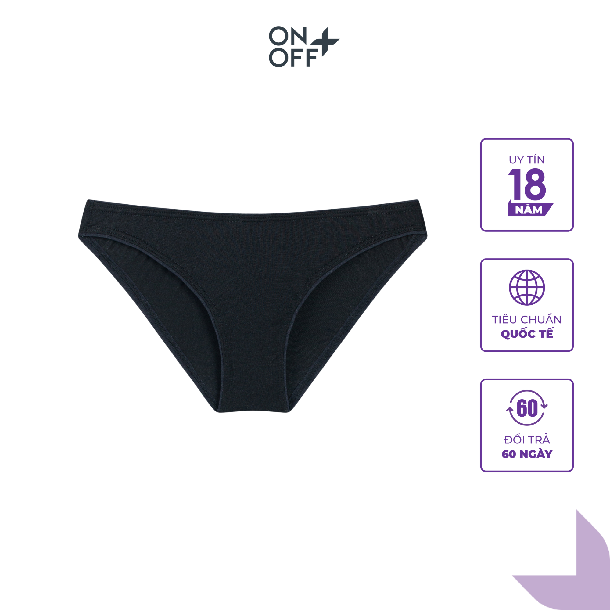 Quần lót nữ onoff cạp thấp cotton mỹ dáng bikini onoff 16uw22a019