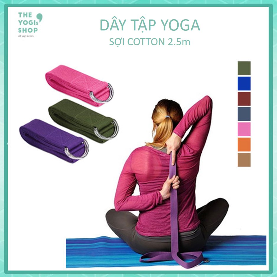 Dây tập yoga cotton 2.5m - the yogis' shop
