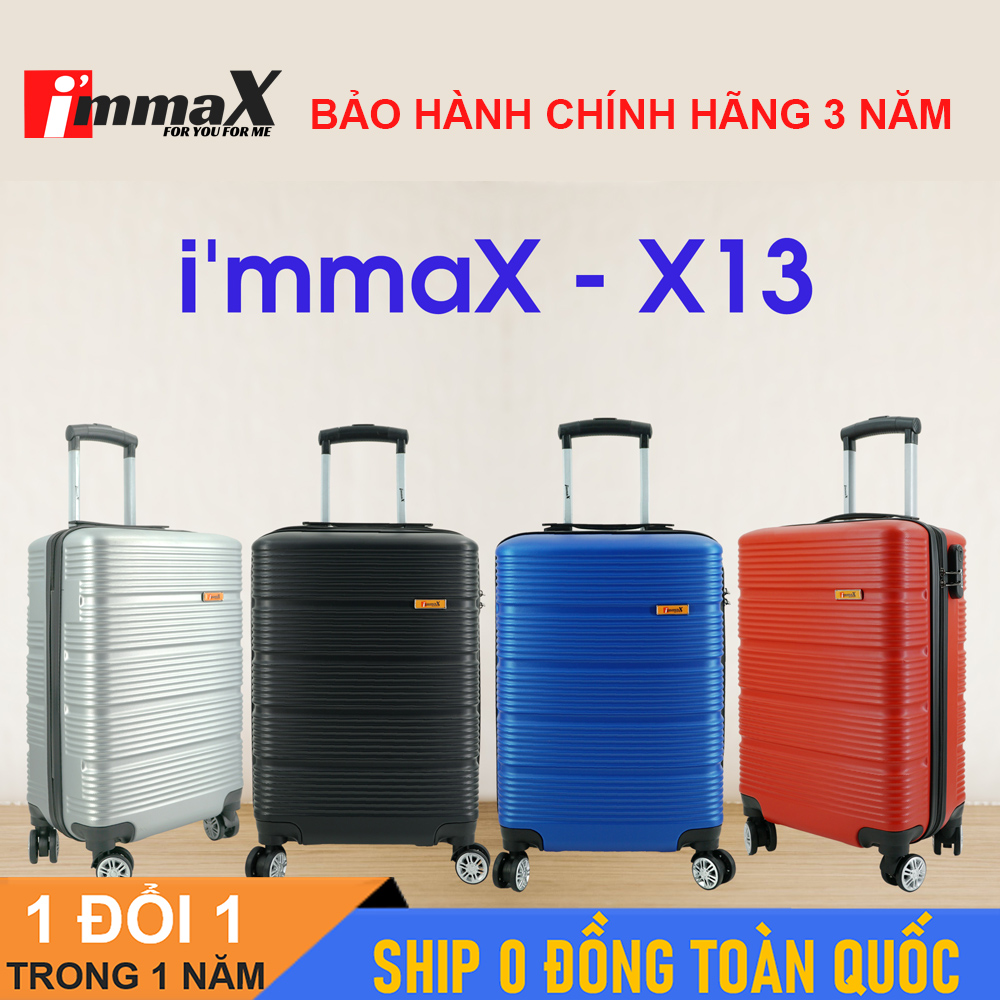 [ MIỄN PHÍ SHIP] Vali du lịch immaX X13 có 2 size 20inch xách tay lên máy bay và size 24inch ký gửi hành lý