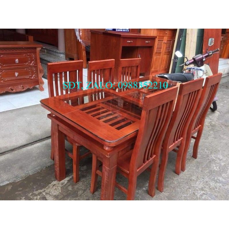 Bộ bàn ghế ăn gỗ sồi nga - Đồ gỗ BÌNH LONG 0988-352-210 hàng tết 2026