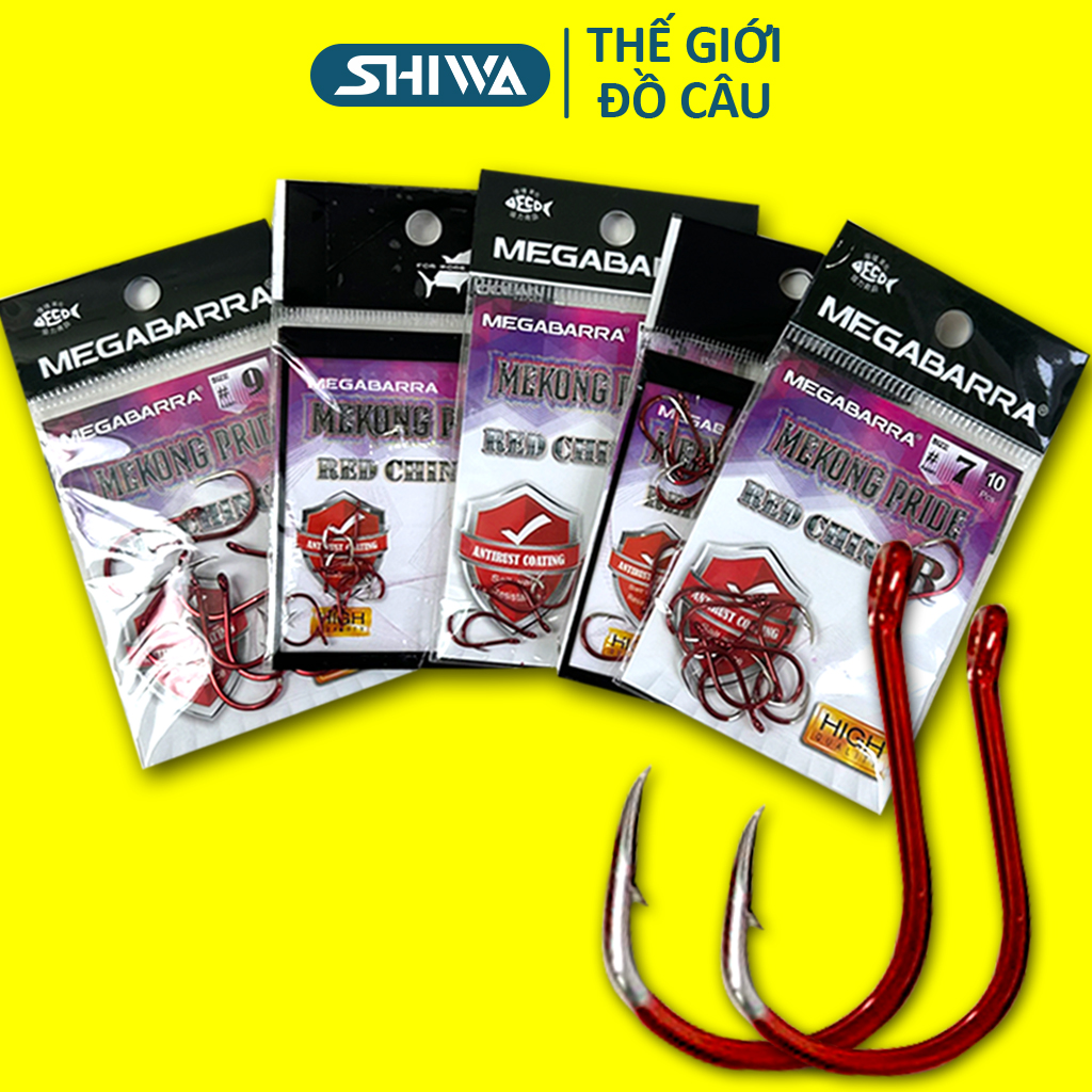 Lưỡi Câu Cá CHINU MEGABARRA MEKONG - Lưỡi Câu Cá Siêu Bén , Lưỡi Câu Cá , Lưỡi Câu Cá Siêu Bền Đủ Size: 1,2,3,4,5,6,7,8,9,10 , Đồ Phụ Kiện Câu Cá ĐỒ CÂU TULIP