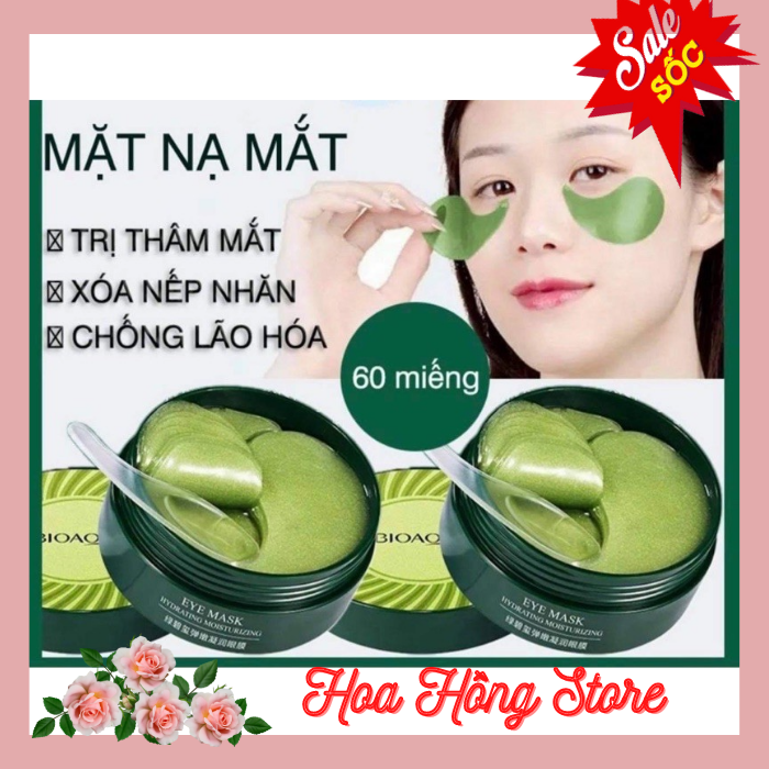 Mặt Nạ Giảm Quầng Thâm Và Bọng Mắt BIOAQUA Hộp 60 Miếng mặt nạ mắt dưỡng trắng giảm quầng thâm mắt