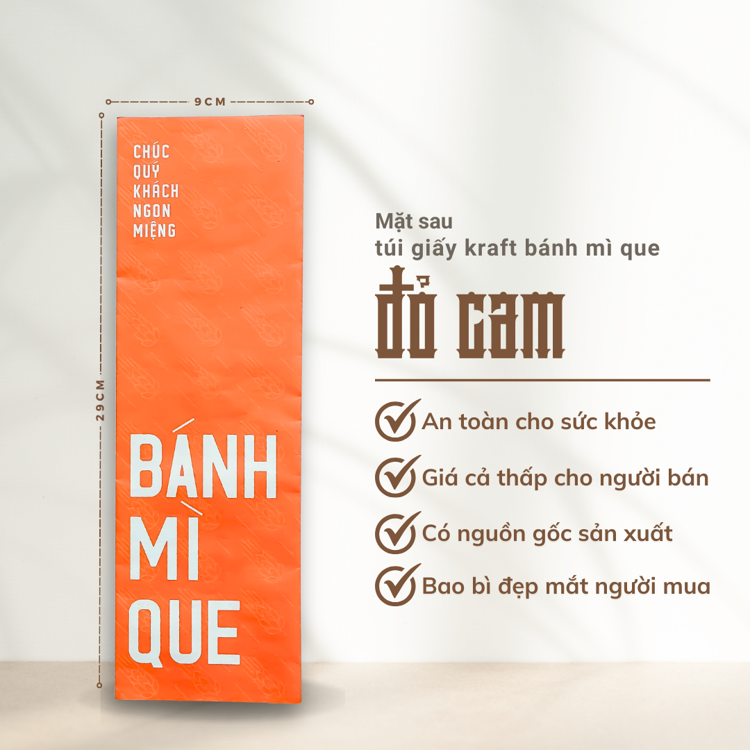 Túi đựng bánh mì que cam 100 túi