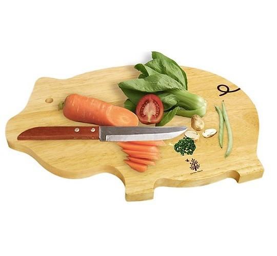 [HCM]Thớt gỗ hình Heo nhỏ Gỗ Đức Thành 05321- TẶNG KÈM KHAY UP LY