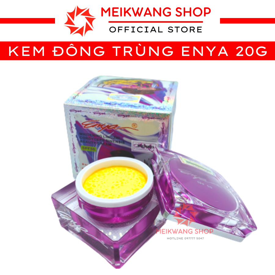 Kem enya đông trùng hạ thảo - linh chi 20g - giảm thâm? nám - tàn nhang - đồi mồi - làm da láng mịn - căng bóng