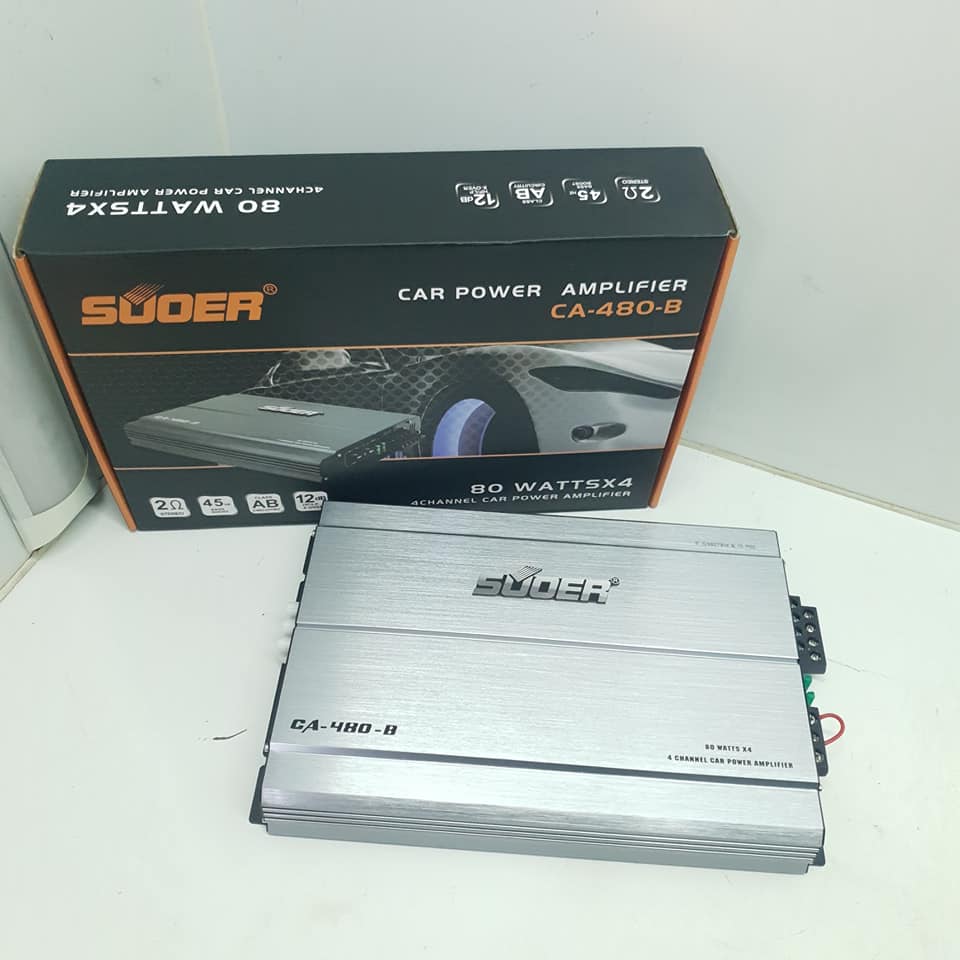 Ampli otô 12v SOOER 4 kênh CA-480 1000W – cao cấp