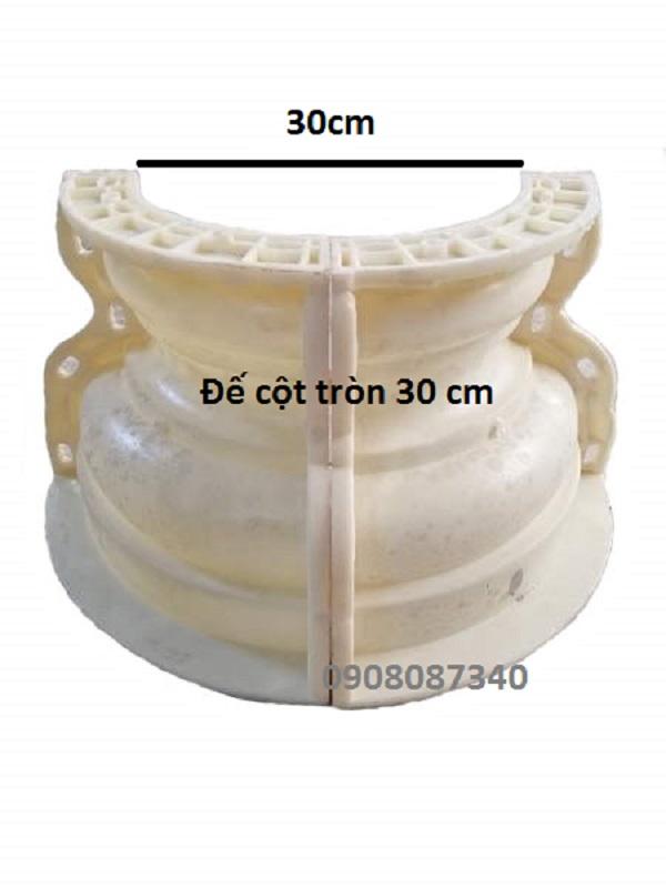 khuôn đế cột nhựa 30cm, 01 bộ khuôn nhựa đổ bê tông mã CTT001