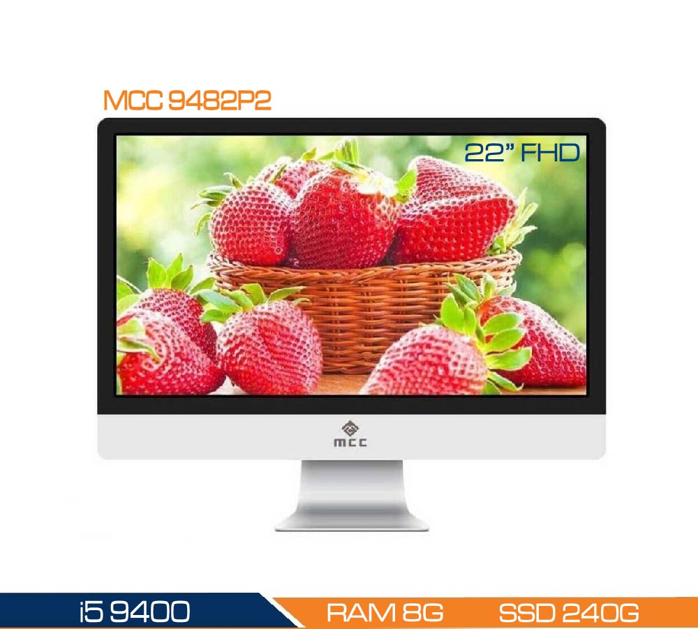 Bộ pc all in one mcc 9482p2 home office computer cpu i5 9400/ ram8g/ ssd240g /22inch/ webcam