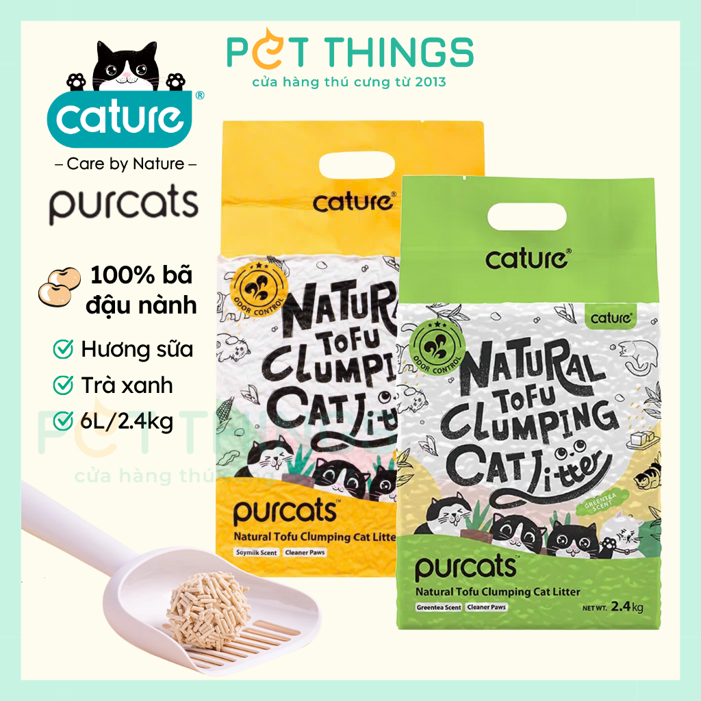 Cát Đậu Nành Cature Tofu Vón Cục Cho Mèo 6L 2.4kg