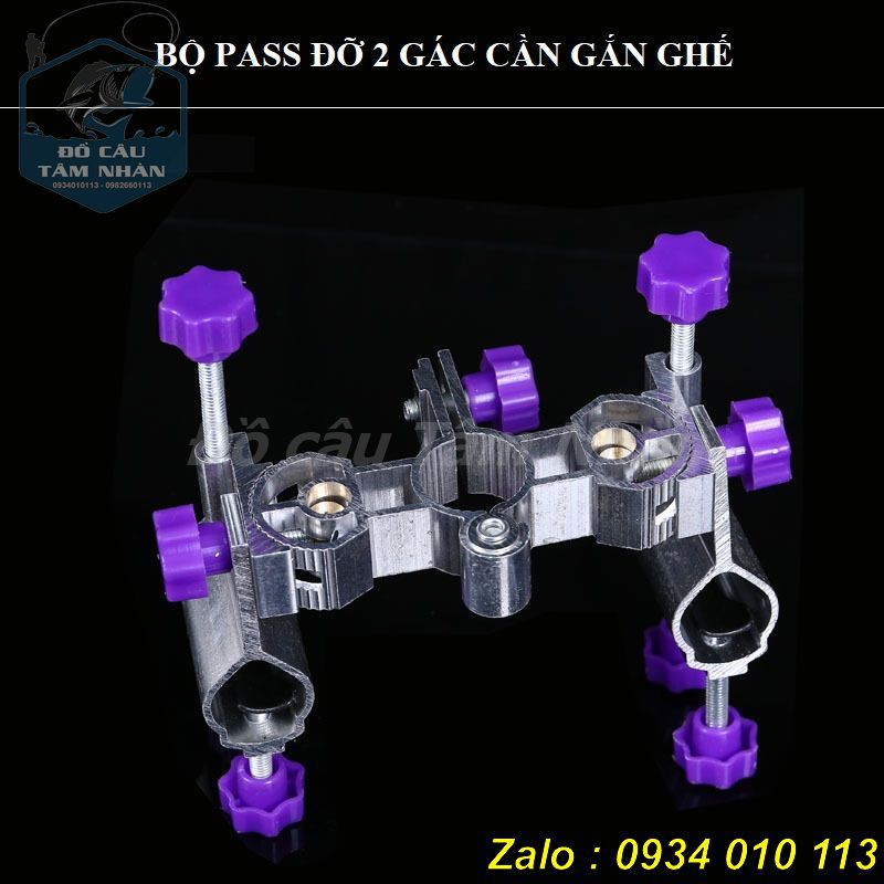 [Ảnh thật] [Chính hãng] Bộ pass đôi (gắn 2 gác cần cho ghế câu Đài)