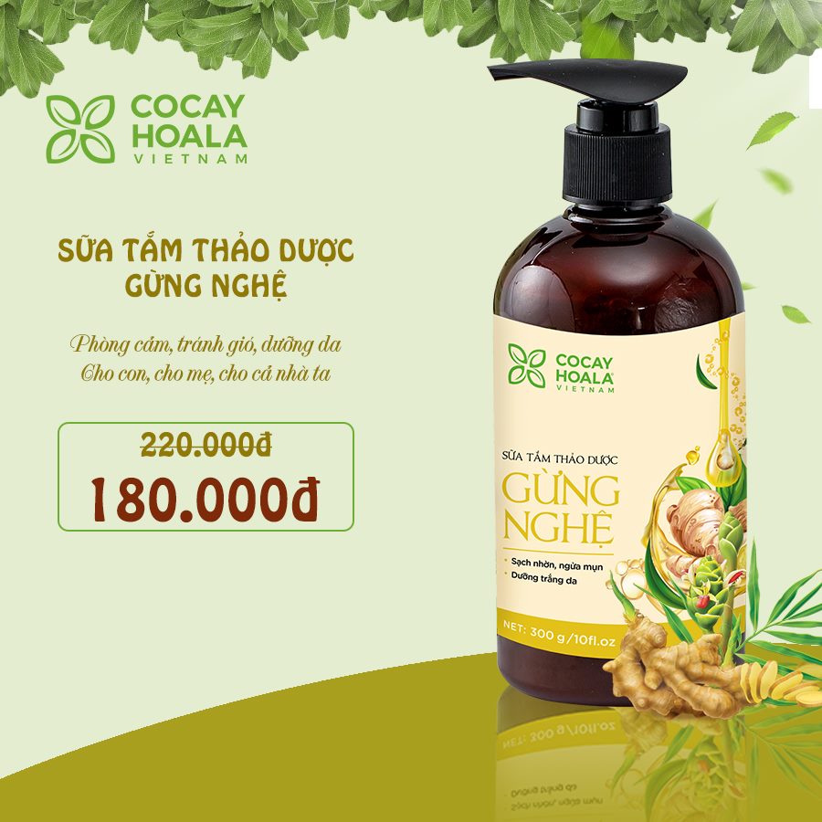Sữa tắm thảo dược gừng nghệ
