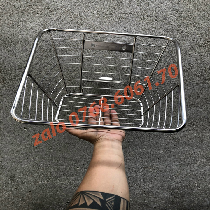 Hàng hót mới về rổ xe fuled inox dành cho các dòng xe future mập, 17/18/19/led/wave 125i
